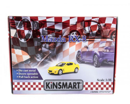 Машина Kinsmart 1:36 MAZDA RX-8 инерция (1/12шт.)  б/к