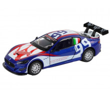 Машина "АВТОПАНОРАМА" Maserati Gran Turismo MC GT4, синий, 1/32, свет, звук, в/к 17,5*13,5*9 см