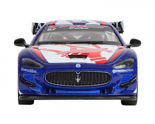 Машина АВТОПАНОРАМА Maserati Gran Turismo MC GT4, синий, 1/32, свет, звук, в/к 17,5*13,5*9 см