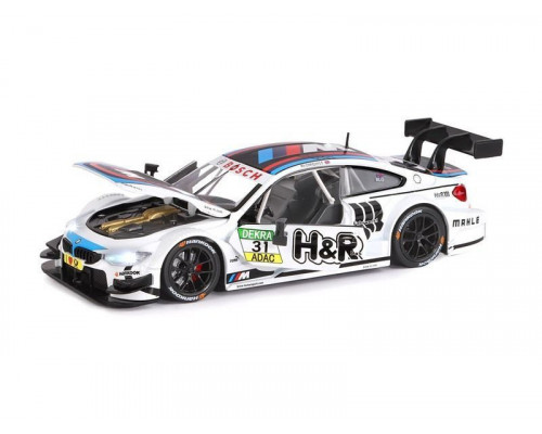 Машина АВТОПАНОРАМА BMW M4, белый, 1/24, свет, звук, в/к 24,5*12,5*10,5 см