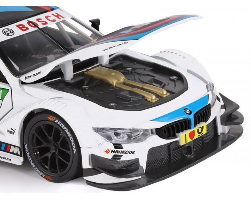 Машина АВТОПАНОРАМА BMW M4, белый, 1/24, свет, звук, в/к 24,5*12,5*10,5 см