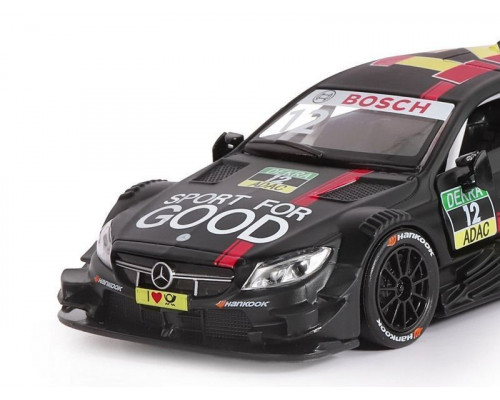 Машина АВТОПАНОРАМА Mercedes-AMG C 63 DTM, черный матовый, 1/32, в/к 17,5*12,5*6,5 см