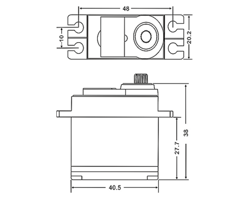 Сервомашинка аналоговая JX Servo PS-5521MG (55.6г/20.32/0.16/6V) стандартная