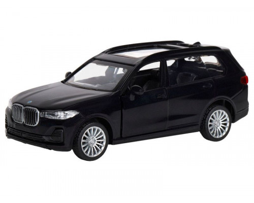 Машина АВТОПАНОРАМА BMW X7, 1/44,  черный, инерция, откр. двери, в/к 17,5*12,5*6,5 см