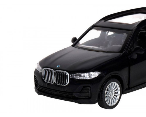 Машина АВТОПАНОРАМА BMW X7, 1/44,  черный, инерция, откр. двери, в/к 17,5*12,5*6,5 см