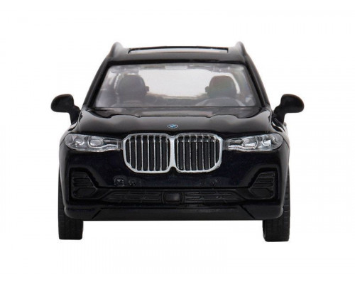 Машина АВТОПАНОРАМА BMW X7, 1/44,  черный, инерция, откр. двери, в/к 17,5*12,5*6,5 см