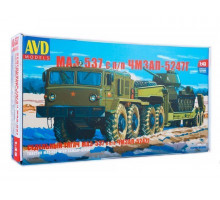 Сборная модель AVD МАЗ-537 с полуприцепом ЧМЗАП-5247Г, 1/43