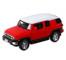 Машина "АВТОПАНОРАМА" Toyota FJ Cruiser, красный, 1/32, свет, звук, инерция, в/к 17,5*13,5*9 см