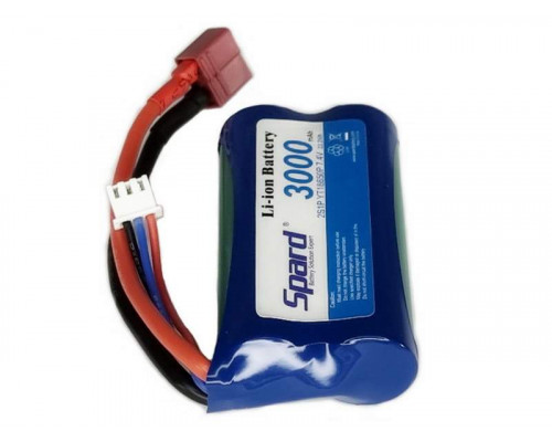 Аккумулятор Li-Ion Spard 3000mAh, 7,4V, 10C, T‐plug для Remo Hobby 1/16, Himoto 1/18