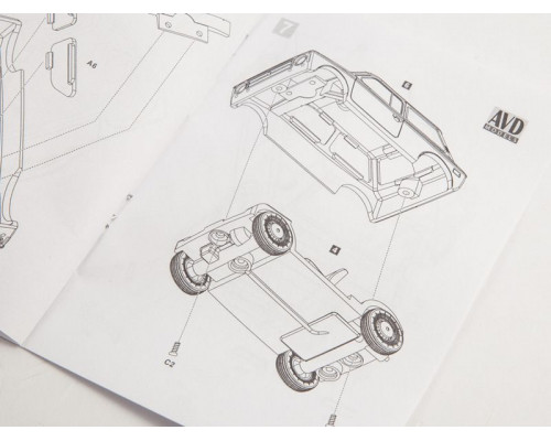 Сборная модель AVD Автомобиль ВАЗ-Э1101, 1/43