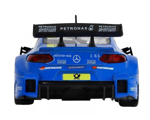 Машина АВТОПАНОРАМА Mercedes-AMG C 63 DTM, синий, 1/32, свет, звук, инерция, в/к 17,5*12,5*6,5 см