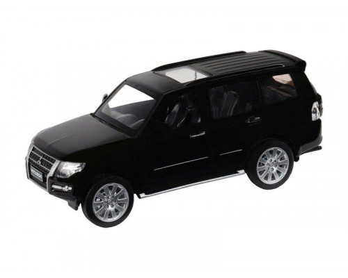 Машина АВТОПАНОРАМА Mitsubishi Pajero 4WD Tubro, черный, 1/33, свет, звук, в/к 17,5*13,5*9 см