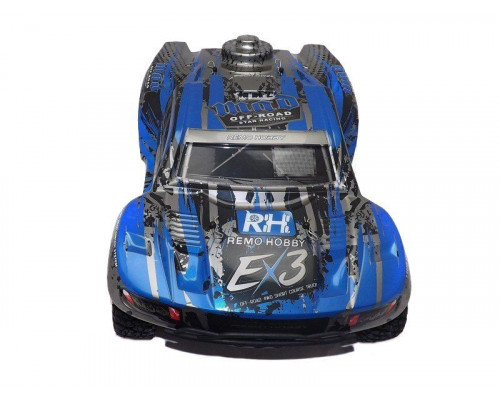 Радиоуправляемый шорт-корс Remo Hobby EX3 Brushless (синий) 4WD 2.4G 1/10 RTR