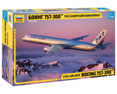 Сборная модель ZVEZDA Пассажирский авиалайнер Боинг 757-300, 1/144