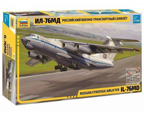 Сборная модель ZVEZDA Военно-транспортный самолёт Ил-76МД, 1/144