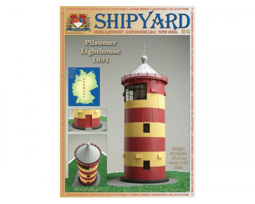 Сборная картонная модель Shipyard маяк Pilsumer Lighthouse (№45), 1/87