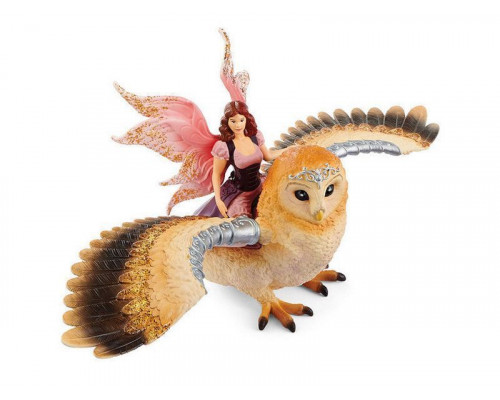 Фигурка Schleich Фея, летящая на сверкающей сове