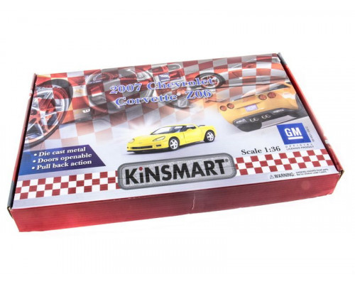 Машина Kinsmart CHEVROLET CORVETTE Z06 инерция (1/12шт.) 1:36 б/к