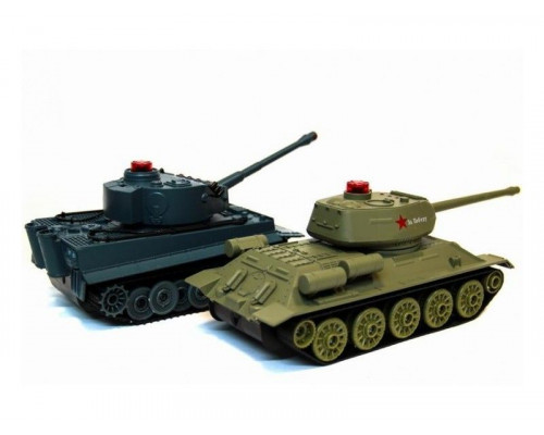 Р/У танковый бой Huan Qi Т-34 и Tiger 1:32 2.4G (два танка, з/у, акк)