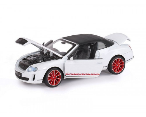 Машина АВТОПАНОРАМА Bentley Continental Supersports ISR, белый, 1/24, в/к 24,5*12,5*10,5 см