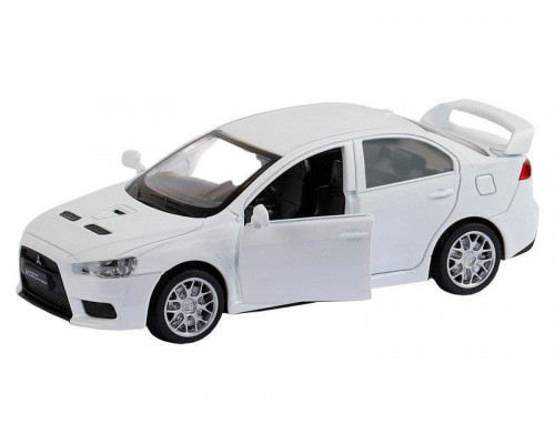 Машина АВТОПАНОРАМА Mitsubishi Lancer Evolution, белый, 1/41, откр. двери, в/к 17,5*12,5*6,5 см