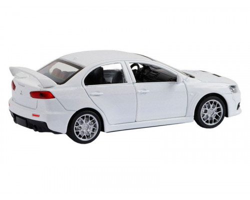 Машина АВТОПАНОРАМА Mitsubishi Lancer Evolution, белый, 1/41, откр. двери, в/к 17,5*12,5*6,5 см