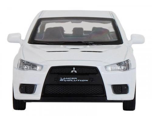 Машина АВТОПАНОРАМА Mitsubishi Lancer Evolution, белый, 1/41, откр. двери, в/к 17,5*12,5*6,5 см