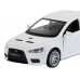 Машина АВТОПАНОРАМА Mitsubishi Lancer Evolution, белый, 1/41, откр. двери, в/к 17,5*12,5*6,5 см