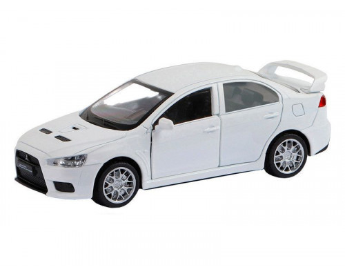 Машина АВТОПАНОРАМА Mitsubishi Lancer Evolution, белый, 1/41, откр. двери, в/к 17,5*12,5*6,5 см