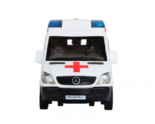 Машина АВТОПАНОРАМА Mercedes Sprinter Скорая помощь, белый, 1/32, в/к 18*9*13,5 см