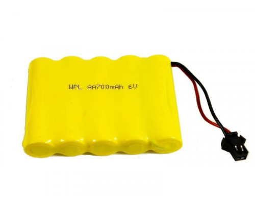 Аккумулятор Ni-Cd 700mAh, 6V для WPL B-14, B-24, C-14, C-24, B-16, B-36 (без пропорц. серво)