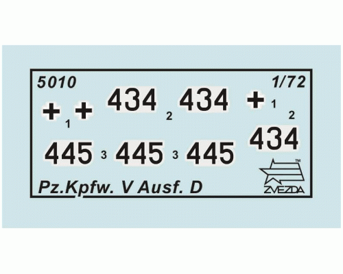 Сборная модель ZVEZDA Немецкий танк Т-V Пантера (сборка без клея), 1/72