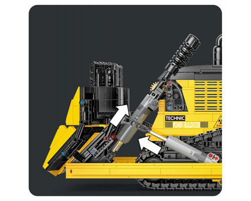 Радиоуправляемый конструктор RCM большой бульдозер (1866+ деталей)