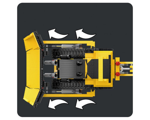 Радиоуправляемый конструктор RCM большой бульдозер (1866+ деталей)