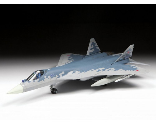 Сборная модель ZVEZDA Российский истребитель пятого поколения Су-57, 1/72