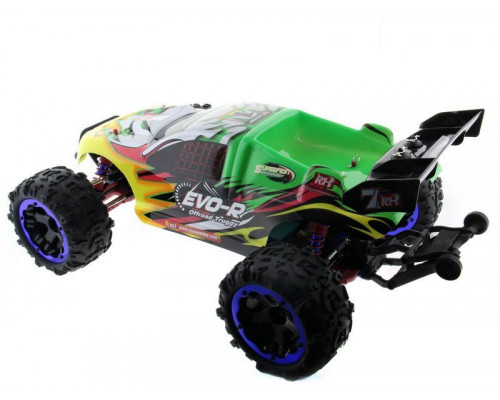 Радиоуправляемая трагги Remo Hobby EVO-R Brushless UPGRADE (зеленая) 4WD 2.4G 1/8 RTR