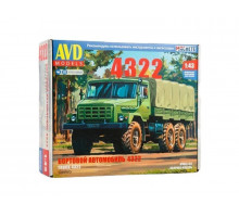 Сборная модель AVD Автомобиль 4322 бортовой с тентом, 1/43