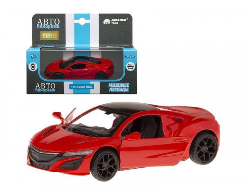 Машина АВТОПАНОРАМА Honda Acura NSX, красный, 1/38, инерция, в/к 17,5*12,5*6,5 см