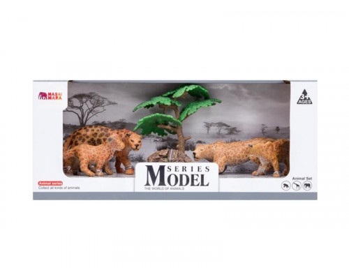 Набор фигурок животных MASAI MARA MM201-007 серии Мир диких животных: Семья ягуаров, 6 пр.