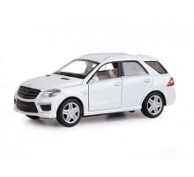 Машина "АВТОПАНОРАМА" Mercedes-Benz ML63 AMG, белый, 1/32, свет, звук, инерция, в/к 17,5*13,5*9 см