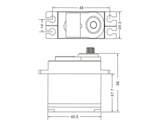 Сервомашинка аналоговая JX Servo PS-4806HB (48.5г/6.21/0.12/6V) стандартная