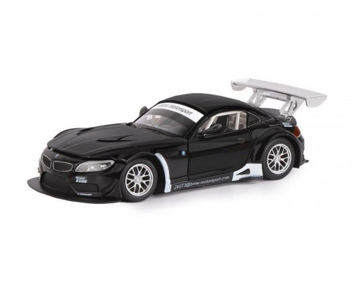 Машина АВТОПАНОРАМА BMW Z4 GT3, черный, 1/24, свет, звук, в/к 24,5*12,5*10,5 см