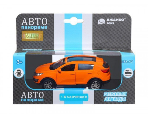 Машина АВТОПАНОРАМА KIA SPORTAGE R, оранжевый, 1/39, инерция, в/к 17,5*12,5*6,5 см