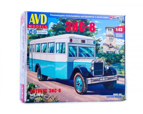 Сборная модель AVD Автобус ЗИС-8, 1/43