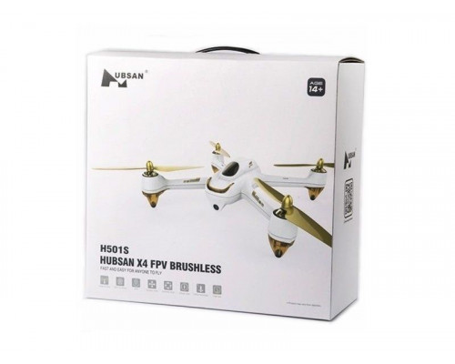 Р/У квадрокоптер Hubsan X4 GPS, FHD+FPV, автовозврат, удержание, следуй за мной,  2.4G (белый)