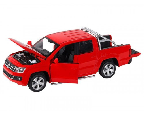 Машина АВТОПАНОРАМА Volkswagen Amarok, красный, 1/30, свет, звук, инерция, в/к 20*10*11 см