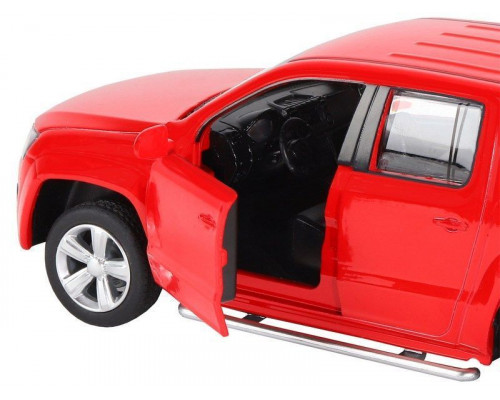 Машина АВТОПАНОРАМА Volkswagen Amarok, красный, 1/30, свет, звук, инерция, в/к 20*10*11 см