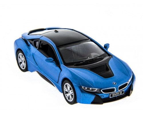 Машина Kinsmart BMW i8 инерция (1/12шт.) 1:36 б/к