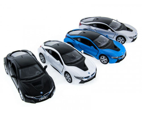 Машина Kinsmart BMW i8 инерция (1/12шт.) 1:36 б/к