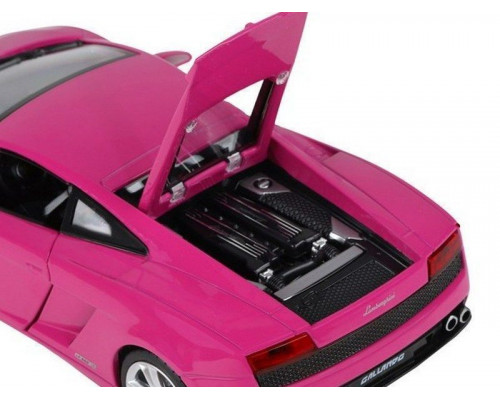 Машина АВТОПАНОРАМА Lamborghini Gallardo, розовый, 1/24, свет, звук, в/к 24,5*12,5*10,5 см